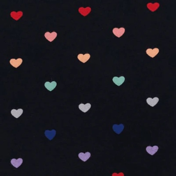 Kyte Baby Zippered Romper in Midnight Rainbow Hearts - Picture 5 of 5